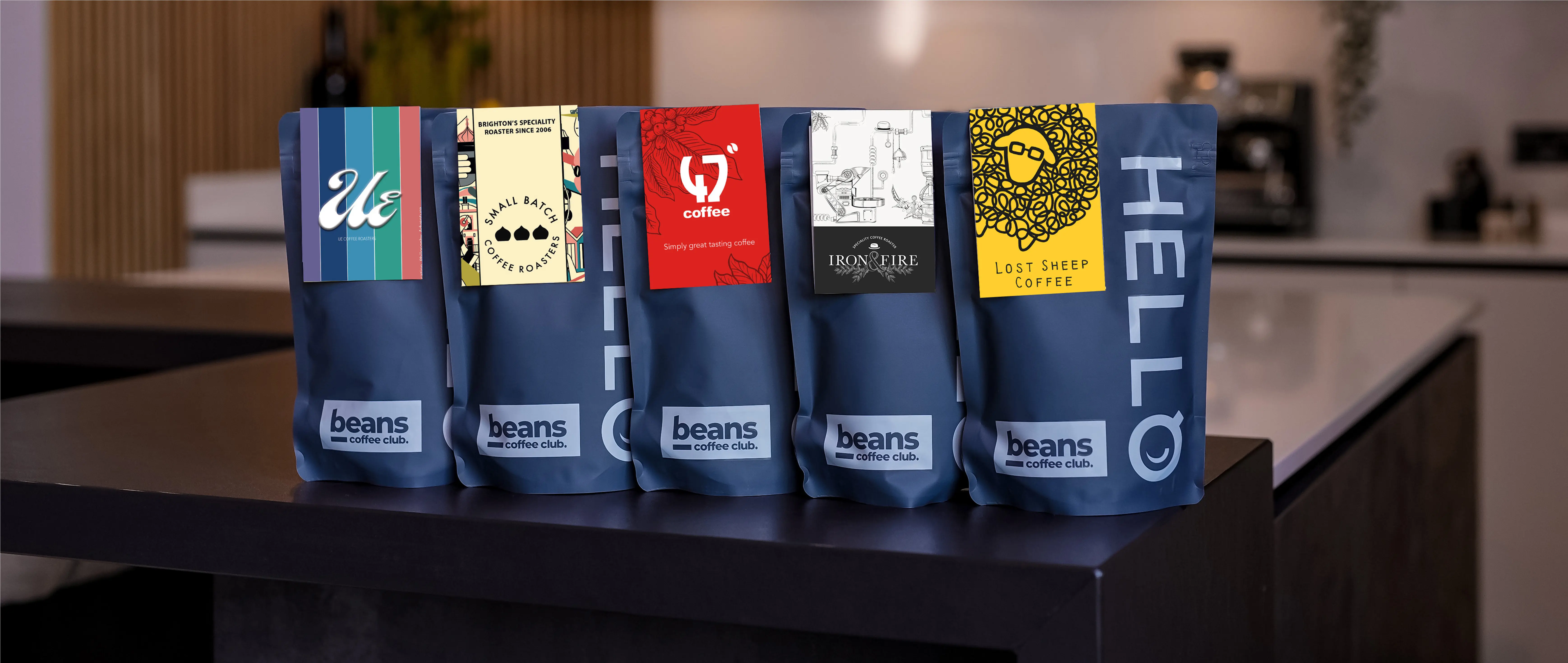beans coffee club packaging